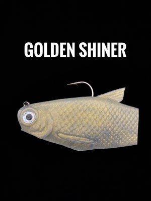 Burrito Baits Soft Silicone Shad Swimbait Golden Shiner color