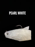 Burrito Baits Soft Silicone Shad Swimbait Pearl White Color